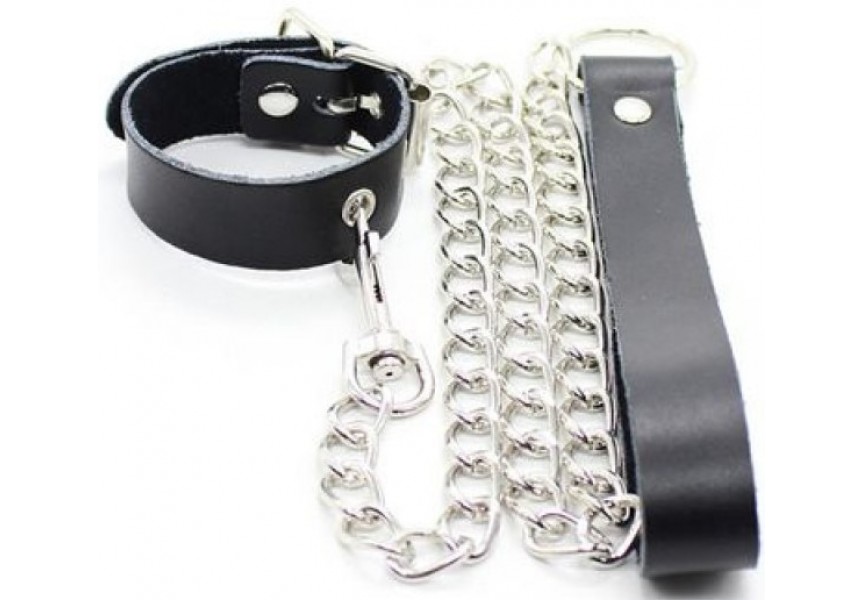 Toyz4Lovers Wrist Collar & Leash Black