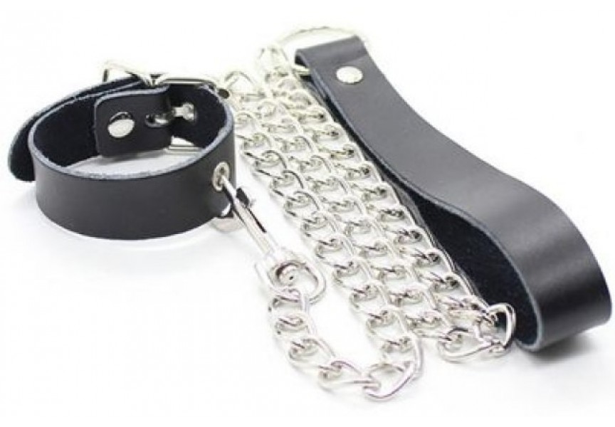 Μαύρο Κολάρο Καρπού Με Λουρί - Toyz4Lovers Wrist Collar & Leash Black