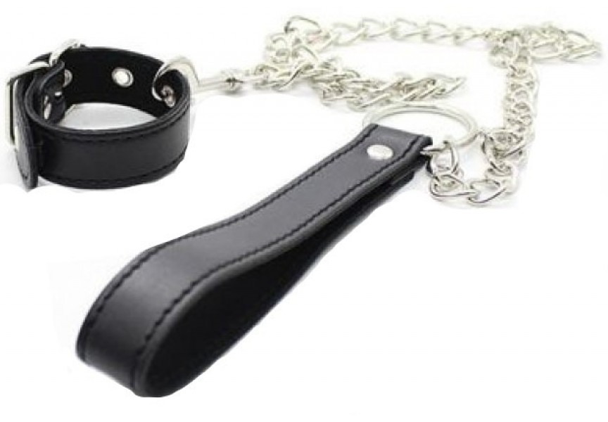 Toyz4Lovers Wrist Collar & Leash Black