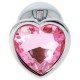 Μεταλλική Πρωκτική Σφήνα Με Κόσμημα Καρδιά - Τoyz4Lovers Anal Plug Heart Small Pink 6cm