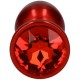 Κόκκινη Μεταλλική Σφήνα Με Κόσμημα - Τoyz4Lovers Anal Plug Deep Small Red 7cm