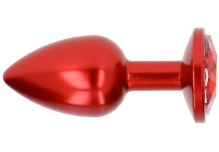 Κόκκινη Μεταλλική Σφήνα Με Κόσμημα - Τoyz4Lovers Anal Plug Deep Small Red 7cm