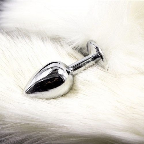 Toyz4Lovers Fox Tail Anal Plug White 7cm