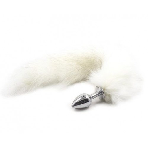 Toyz4Lovers Fox Tail Anal Plug White 7cm