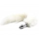 Μεταλλική Πρωκτική Σφήνα Με Λευκή Ουρά Αλεπούς - Toyz4Lovers Fox Tail Anal Plug White 7cm