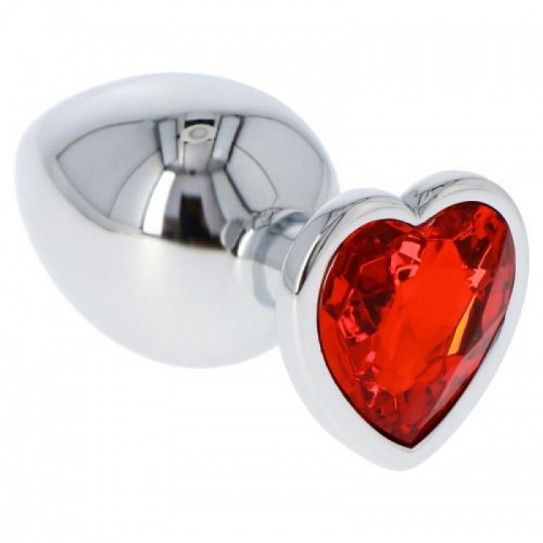 Μεταλλική Σφήνα Με Κόσμημα - Toyz4Lovers Plug Heart Large 8cm Red