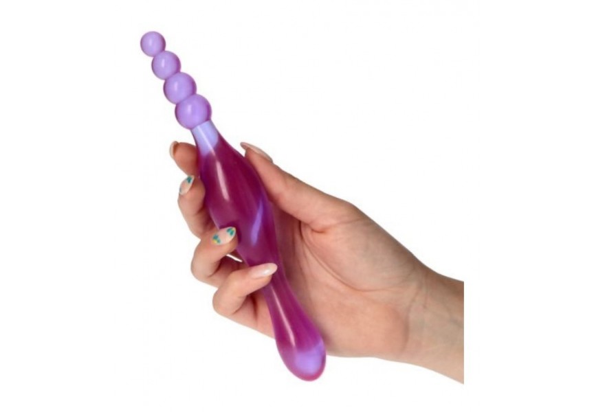 Μωβ Πρωκτικό Ομοίωμα Με Μπίλιες - Toyz4lovers Bestseller Anal Dildo Galaxy Violet 20cm