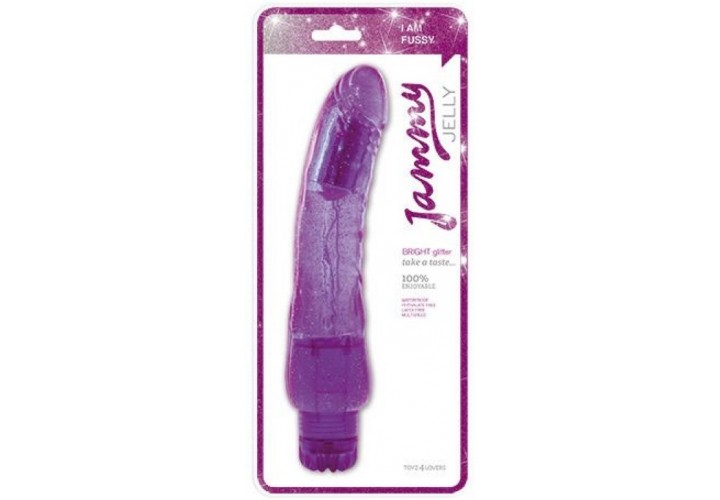 Toyz4lovers Jammy Jelly Bright Glitter Vibrator Purple 24.5cm