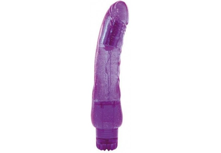 Toyz4lovers Jammy Jelly Bright Glitter Vibrator Purple 24.5cm