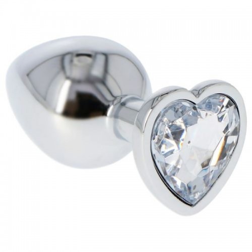 Τoyz4Lovers Anal Plug Heart Medium Clear 7cm