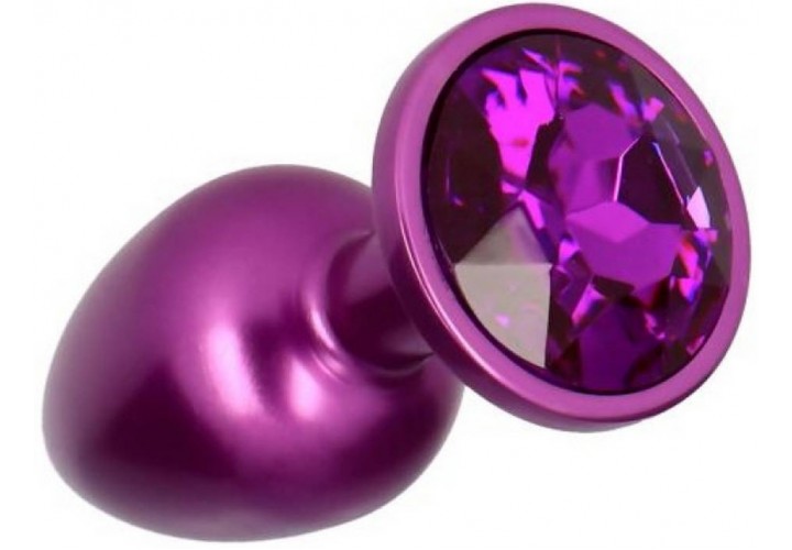 Μωβ Μεταλλική Σφήνα Με Κόσμημα - Τoyz4Lovers Teardrop Anal Plug Small Purple 7cm
