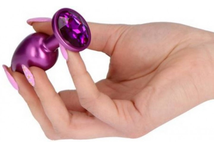 Τoyz4Lovers Teardrop Anal Plug Small Purple 7cm