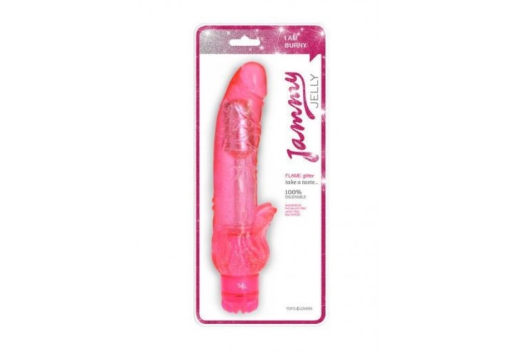 Toyz4lovers Jammy Jelly Flame Glitter Vibrator Pink 24cm