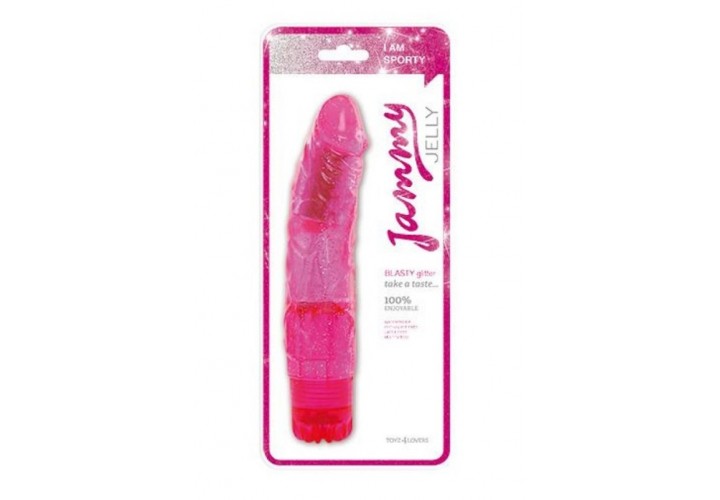 Toyz4lovers Jammy Jelly Blasty Glitter Vibrator Pink 20cm