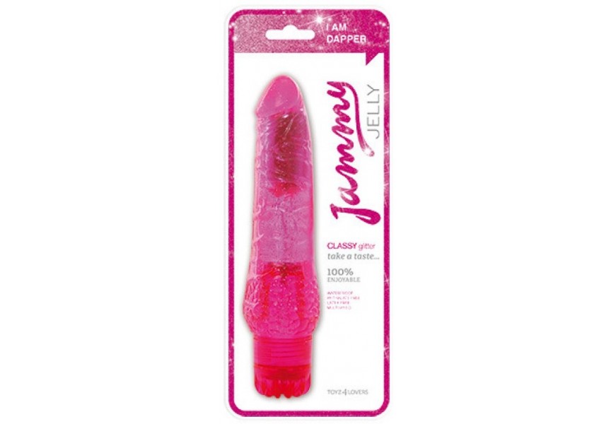 Toyz4lovers Jammy Jelly Classy Glitter Vibrator Pink 20cm