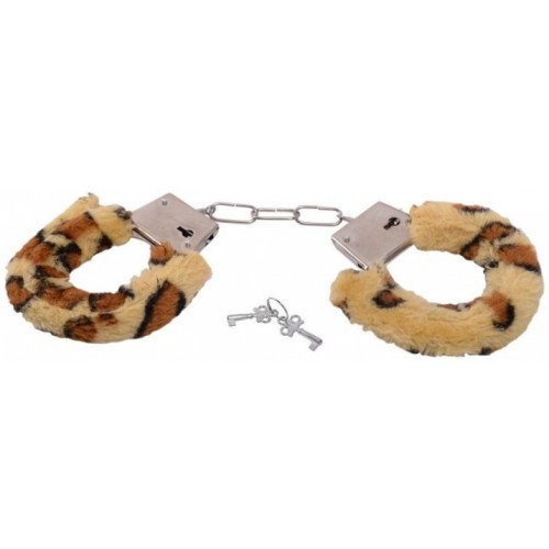 Χειροπέδες Με Λεοπαρ Γούνα - Toyz4lovers Metal Furry Handcuffs Leopard