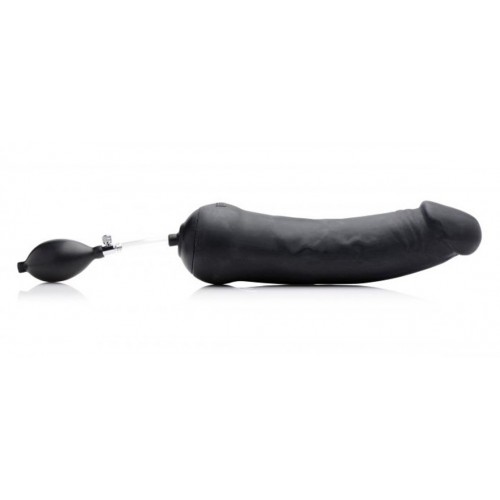 Tom Of Finland Toms Inflatable Silicone XL Dildo Black 32.5cm