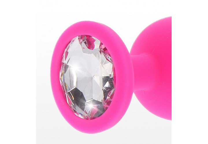 Ροζ Πρωκτική Σφήνα Με Κόσμημα - ToyJoy Diamond Booty Jewel Medium 8cm