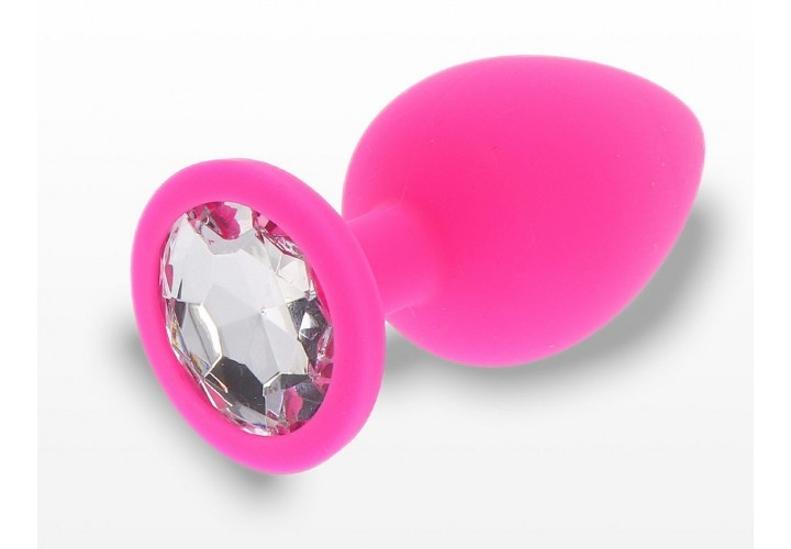Ροζ Πρωκτική Σφήνα Με Κόσμημα - ToyJoy Diamond Booty Jewel Medium 8cm