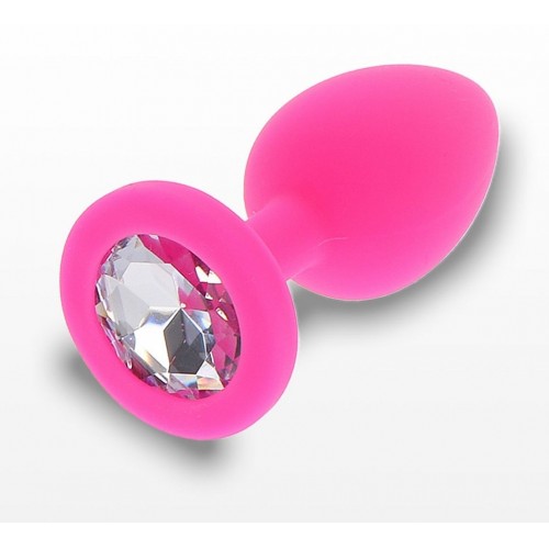 Ροζ Πρωκτική Σφήνα Με Κόσμημα - ToyJoy Diamond Booty Jewel Small 7cm
