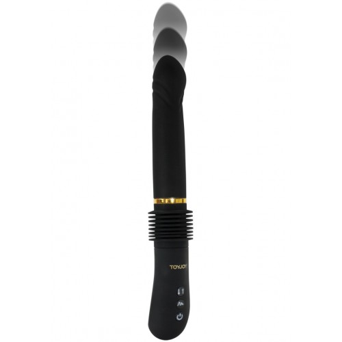 Μαύρος Δονητής Με Κίνηση Πάνω & Κάτω - ToyJoy Magnum Opus Thruster Vibrator Black 31cm