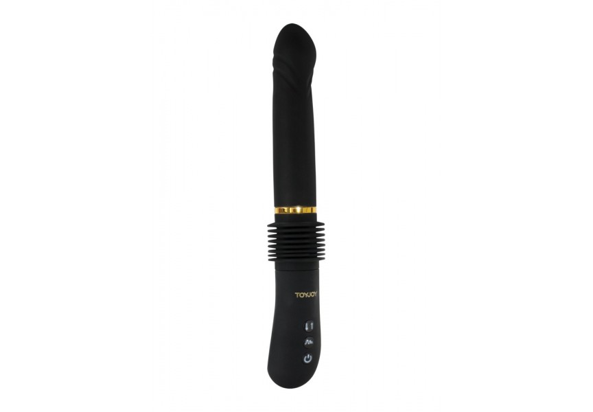 Μαύρος Δονητής Με Κίνηση Πάνω & Κάτω - ToyJoy Magnum Opus Thruster Vibrator Black 31cm