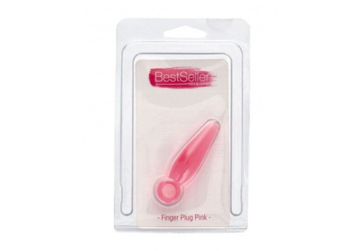 Ροζ Πρωκτική Σφήνα Με Δακτύλιο - Toyz4lovers Anal Plug Finger Pink 7.2cm