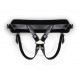 Μαύρο Ομοίωμα Σιλικόνης Με Ζώνη & Κρίκους - Virgite Universal Harness With Dildo Black 17cm