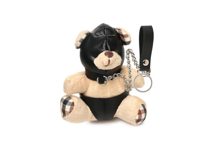 XR Brands Hooded Teddy Bear Keychain Tan