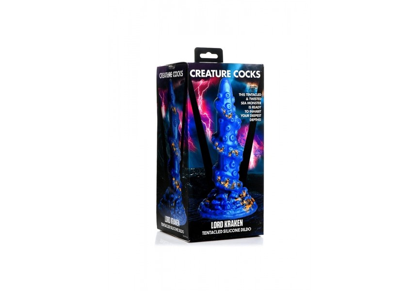 Μπλε Τερατώδες Ομοίωμα Με Πλοκάμια - XR Brands Creature Cocks Lord Kraken Tentacled Silicone Dildo Blue 21cm