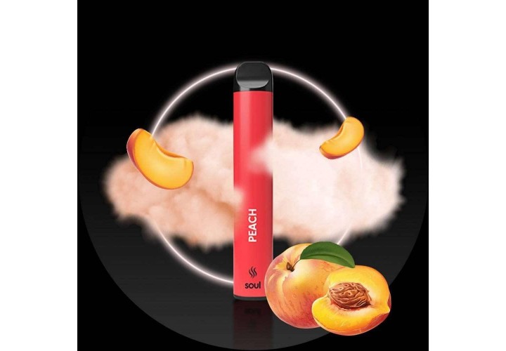 Ηλεκτρονικό Τσιγάρο Ροδάκινο - iSoul Disposable Vape Peach 600 Puffs