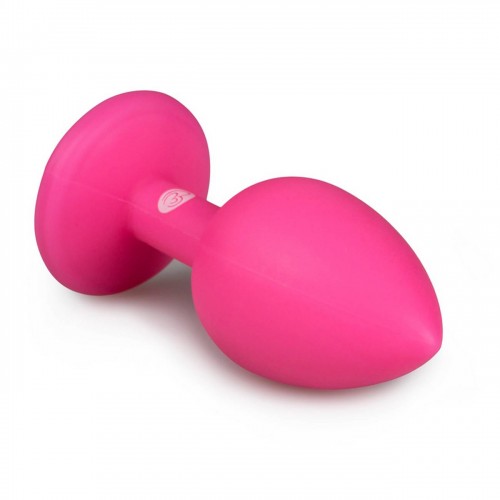 Ροζ Πρωκτική Σφήνα Με Κόσμημα - Easytoys Diamond Silicone ButtPlug Small Pink 7.5cm