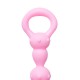 Ροζ Πρωκτικές Μπίλιες Με Δακτύλιο - Easytoys Ribbed Anal Beads Pink
