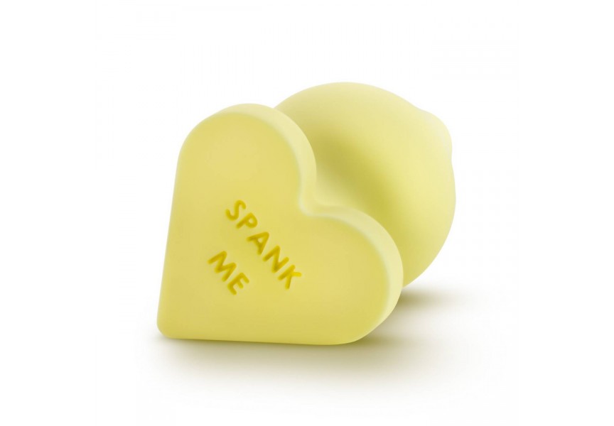 Πρωκτική Σφήνα Σιλικόνης - Naughty Candy Heart Spank Me Yellow