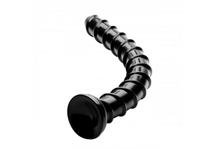 Μακρύ Μαύρο Σπειροειδές Πρωκτικό Ομοίωμα - Hosed Swirl Thick Anal Snake 45cm