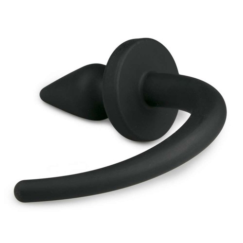 Μαύρη Σφήνα Σιλικόνης Ουρά Σκύλου - Easytoys Dog Tail Plug Pointy Large