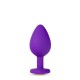 Silicone Temptasia Bling Plug Medium Purple 8.2cm