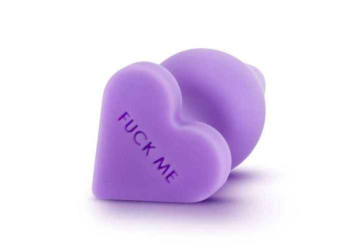 Μωβ Πρωκτική Σφήνα Σιλικόνης Καρδιά - Blush Naughty Candy Heart Fuck Me Purple 10.8cm