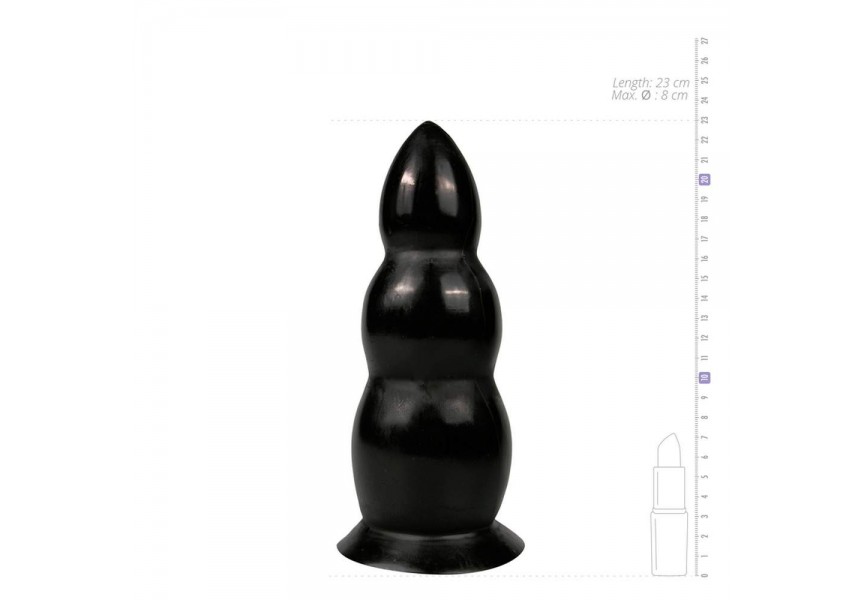 Μεγάλο Ραβδωτό Ομοίωμα - Dildo 23cm Black