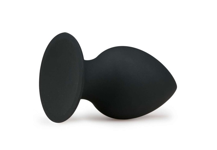 Μαύρη Πρωκτική Σφήνα Σιλικόνης - Round Butt Plug