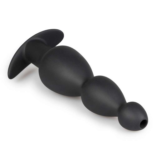 Μαύρη Κούφια Πρωκτική Σφήνα - Sinner Gear Long Hollow Silicone Butt Plug Black 19cm