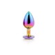 Πολύχρωμη Μεταλλική Σφήνα Με Κόσμημα - Dream Toys Gleaming Love Multicolour Plug Large 9.5cm