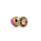 Πολύχρωμη Μεταλλική Σφήνα Με Κόσμημα - Dream Toys Gleaming Love Multicolour Plug Small 7.1cm