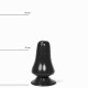 Πρωκτική Σφήνα - All Black Butt Plug 12cm