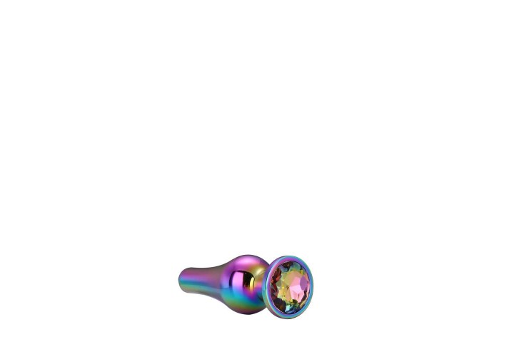 Πολύχρωμη Μεταλλική Σφήνα Με Κόσμημα - Dream Toys Gleaming Love Coloured Pleasure Plug Large 12.7cm