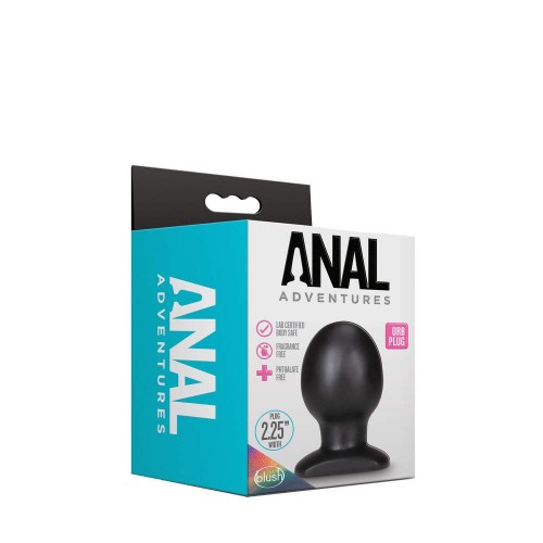 Μαύρη Στρογγυλή Σφήνα - Blush Anal Adventures Orb Plug Black 9.5cm