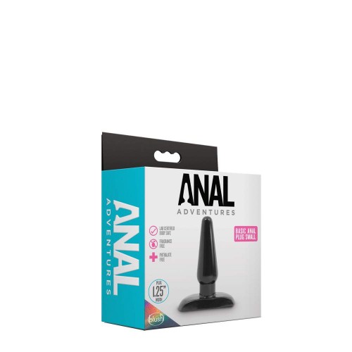 Μαύρη Πρωκτική Σφήνα - Anal Adventures Basic Anal Plug Small 9.5cm