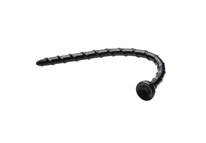 Μακρύ Μαύρο Σπειροειδές Ομοίωμα - Swirl Thin Anal Snake 48cm