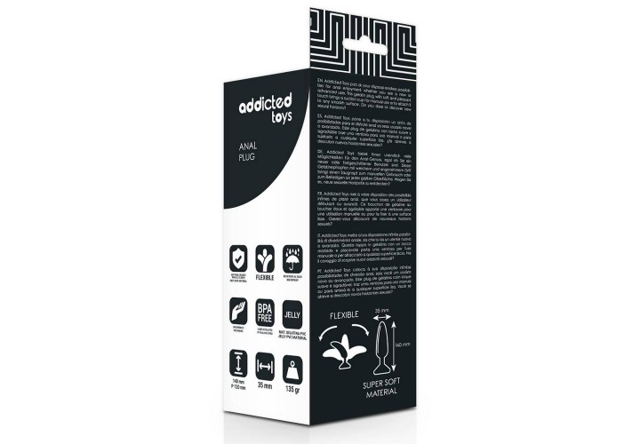Μαύρη Πρωκτική Σφήνα - Addicted Toys Anal Plug 13.5cm