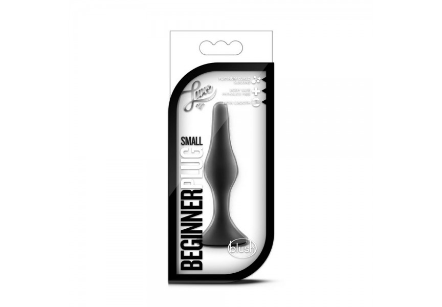 Μικρή Πρωκτική Σφήνα Σιλικόνης - Luxe Beginner Plug Small Black